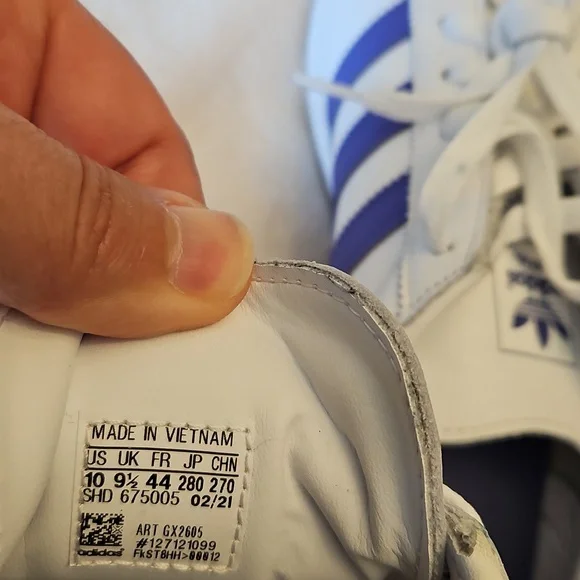 EUC Men's Adidas Munchen White and Purple Sneakers, Size 10 - Picture 7 of 7